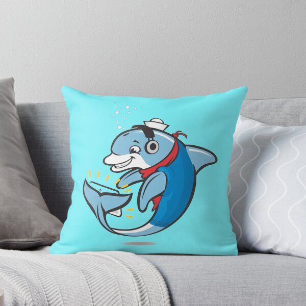 Item preview, blue dolphin mascot  designed and sold by Musnei3i2.