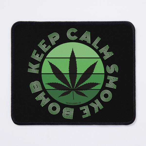 Item preview, Retro Vintage Sunset Green Pot leaf-keep calm smoke bomb designed and sold by YomeHayin.
