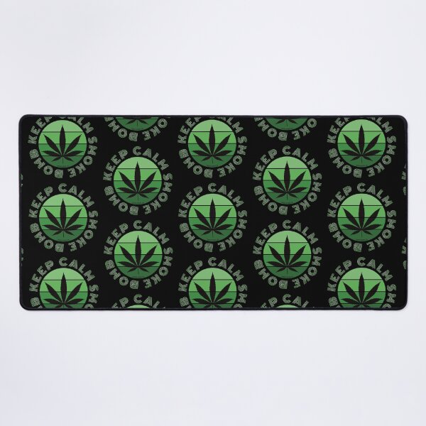 Item preview, Retro Vintage Sunset Green Pot leaf-keep calm smoke bomb designed and sold by YomeHayin.
