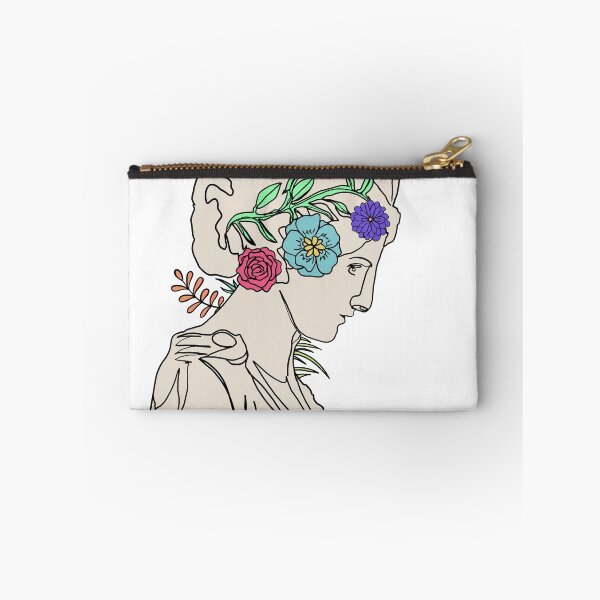Item preview, Greek Statue Flowers Layered Sticker designed and sold by bookishthorns.