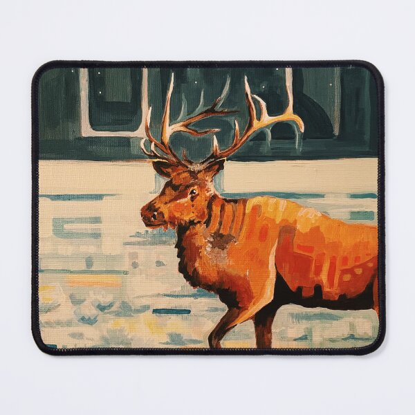 Item preview, lone elk painting designed and sold by sophunart.