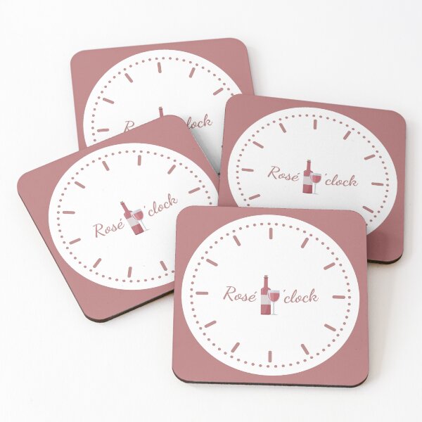 Item preview, Rosé O' Clock (mauve wine bottle and glass) designed and sold by sessiet.