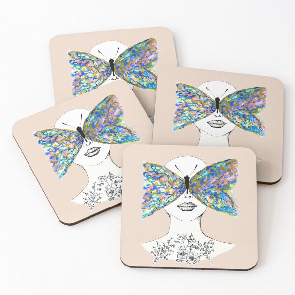 Item preview, Girl with butterfly vision designed and sold by oldsowl.