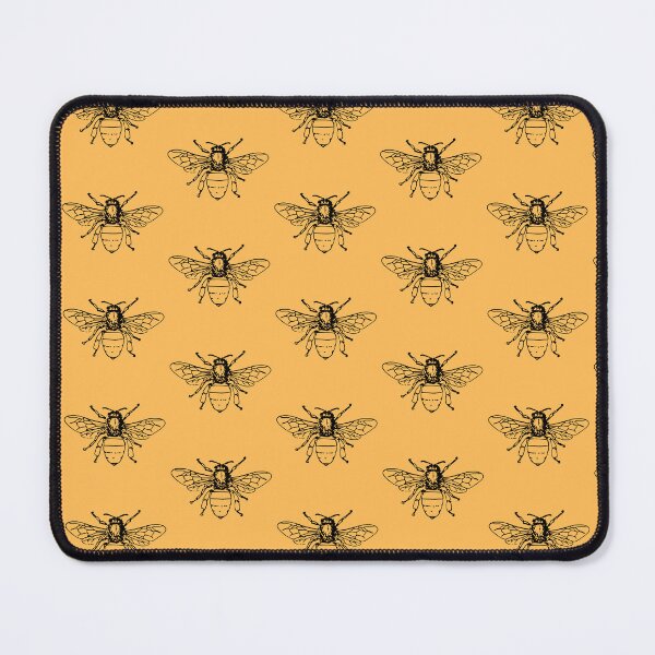 Item preview, Bee Print Amber Yellow Background designed and sold by designsbyreaia.
