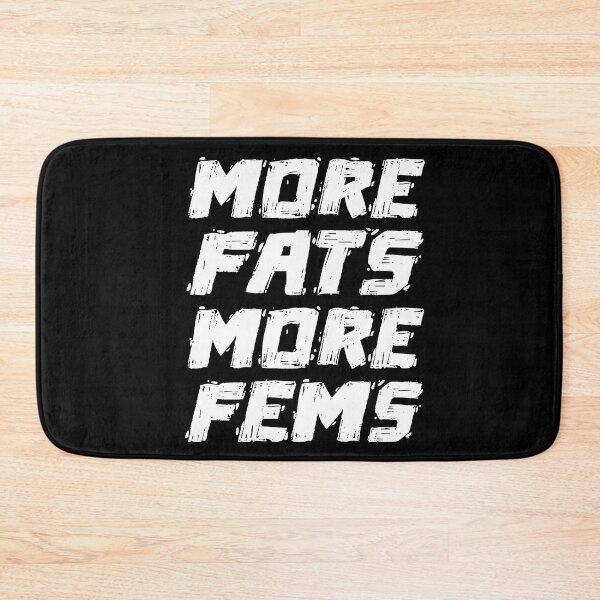 Item preview, More Fats More Fems Funny Gym Workout Quotes Food Lovers designed and sold by Heddar Badreddine.