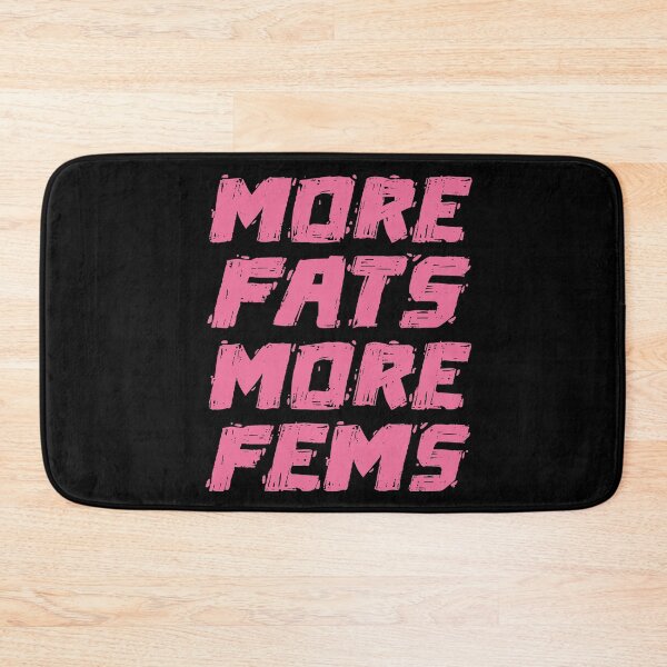 Item preview, More Fats More Fems Funny Gym Workout Quotes Food Lovers designed and sold by Heddar Badreddine.