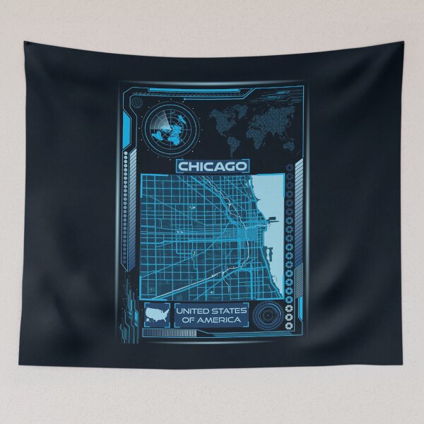 Item preview, CHICAGO MAP USA designed and sold by hatimelhag.