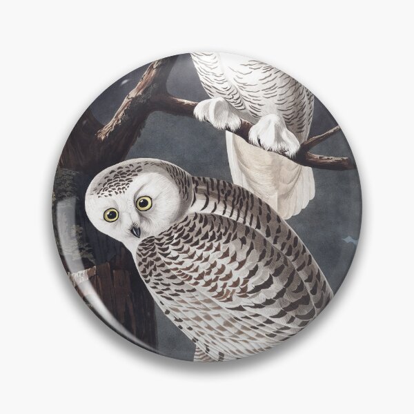 Item preview, Two snowy owls in the tree, vintage bird illustration designed and sold by Mauswohn.