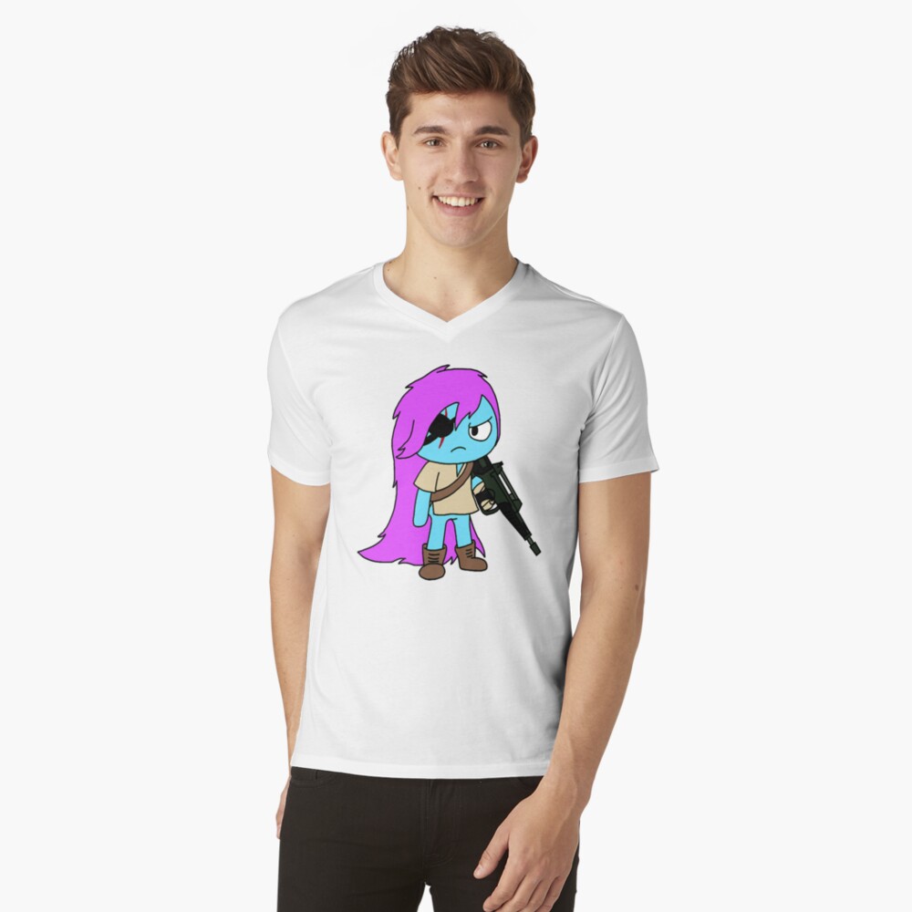 Come and Learn with Pibby! T-Shirt FNF X Pibby Angry T-Shirt | Magnet