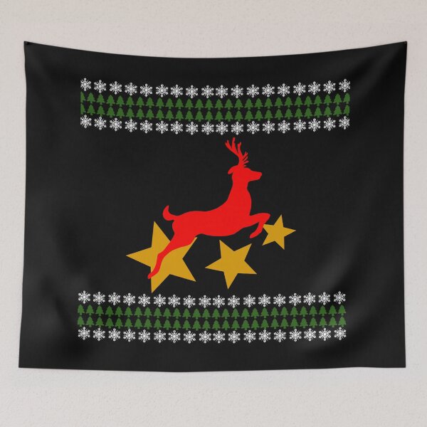 Item preview, Christmas pattern with reindeer, ugly Christmas, cool reindeer clothes designed and sold by Kirei-Lily.
