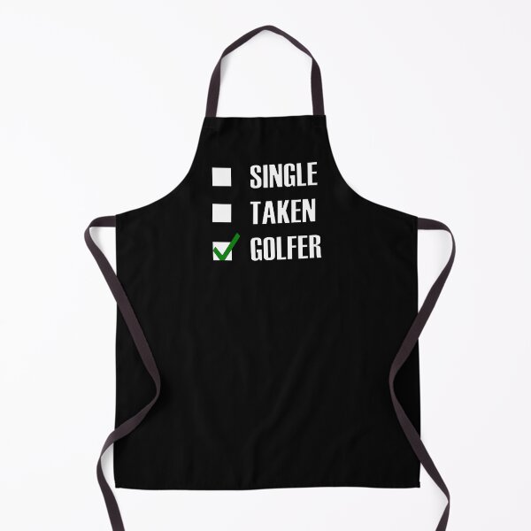 Item preview, Funny Essentials: Single Taken Golfer Green tick check box - Sleek white typography black outline design (dark mode) designed and sold by Deegital18.