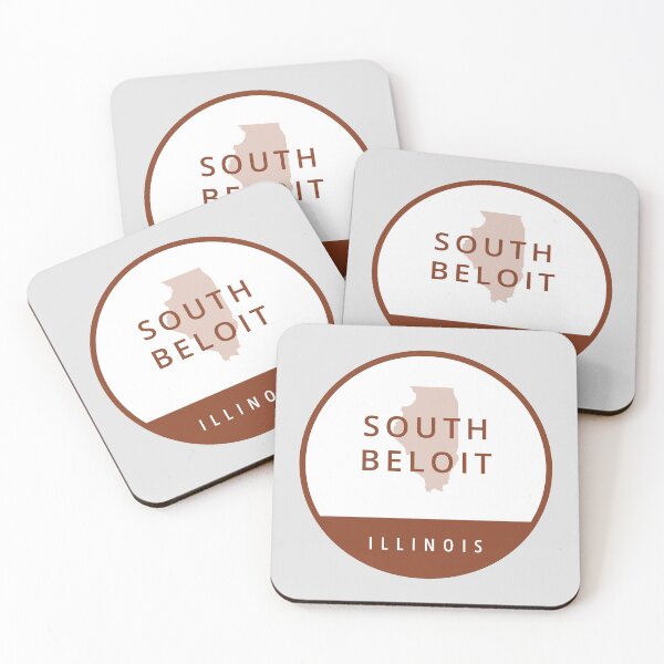 Item preview, South Beloit Illinois Brown Circle State Outline designed and sold by allcitymetro.