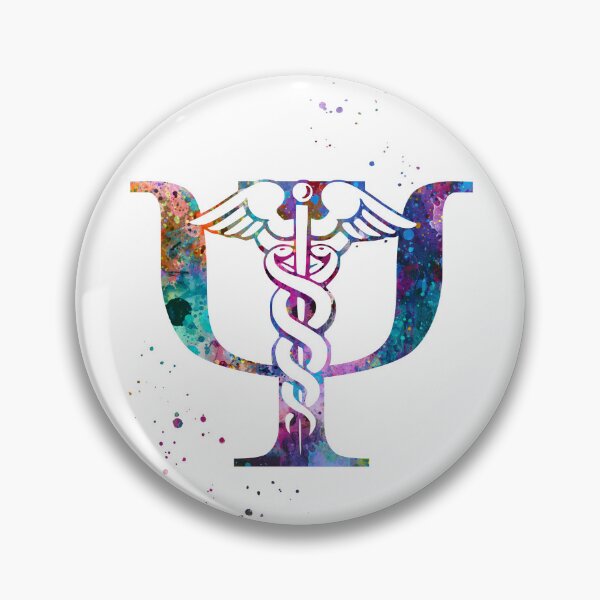 Item preview, Psychiatry Symbol Psi and Rod of Asclepius designed and sold by EvasDreams.