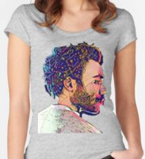 Camiseta entallada de cuello redondo Gambino abstracto
