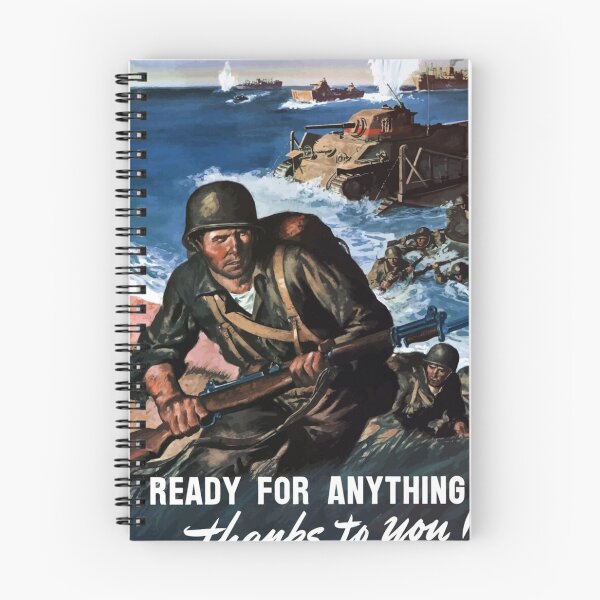 Item preview, In The World War II Era Amos Sewell U.S. WWII Ready For Anything Thanks To You! designed and sold by Roadbubble.