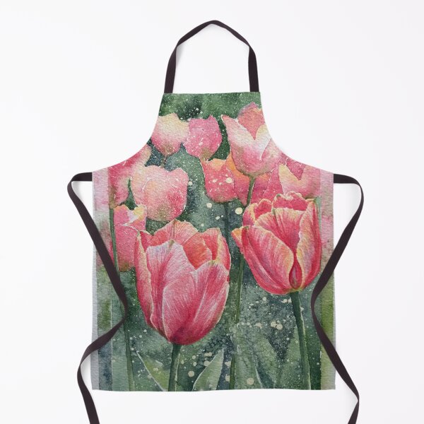 Item preview, Pink tulips painted in watercolours. designed and sold by suespaintroom.