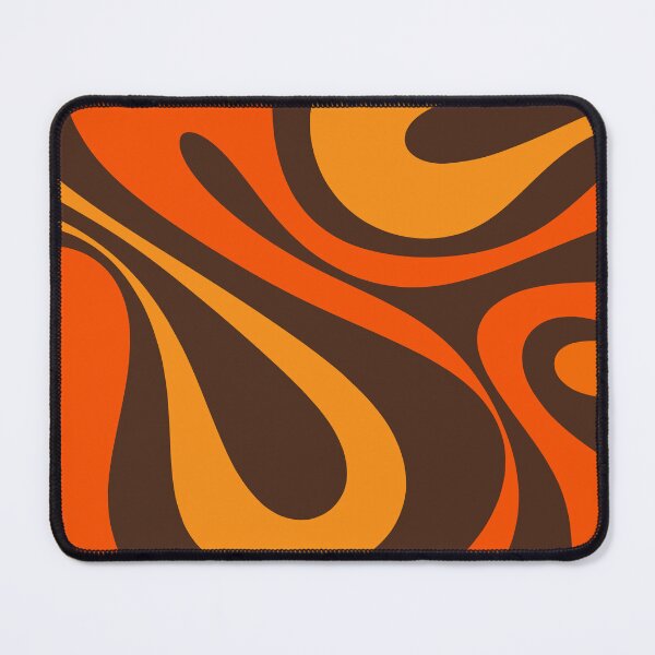 Item preview, Mod Swirl Retro Abstract Pattern in 70s Brown and Orange designed and sold by kierkegaard.