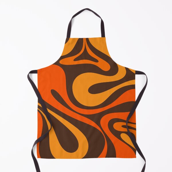 Item preview, Mod Swirl Retro Abstract Pattern in 70s Brown and Orange designed and sold by kierkegaard.