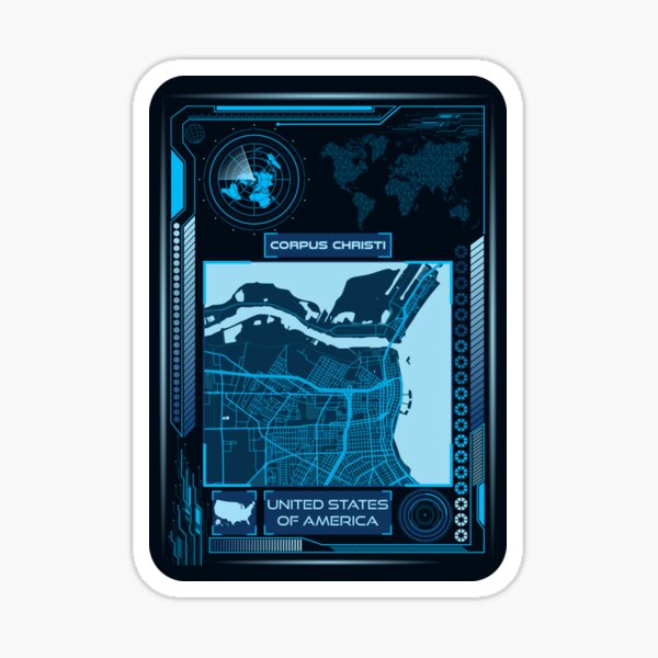 &ldquo;CORPUS CHRISTI MAP USA&rdquo; Sticker by hatimelhag | Redbubble
