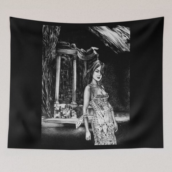 Item preview, At night I dream of a desert land, 2022, 50-70cm, graphite crayon on paper designed and sold by oanaunciuleanu.