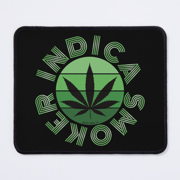 Item preview, Retro Vintage Sunset Green Pot leaf-Indica smoker designed and sold by YomeHayin.