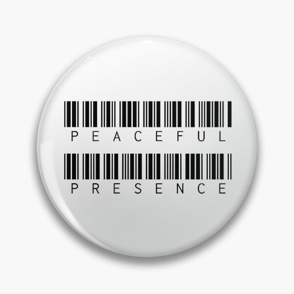 Item preview, Peaceful Presence - Black Barcode Saying designed and sold by Bennymp.