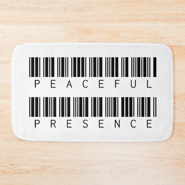 Item preview, Peaceful Presence - Black Barcode Saying designed and sold by Bennymp.