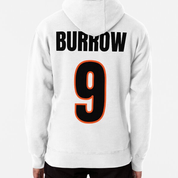 Cincinnati Bengals Sweatshirt Joseph Lee Burrow Number 9 Black