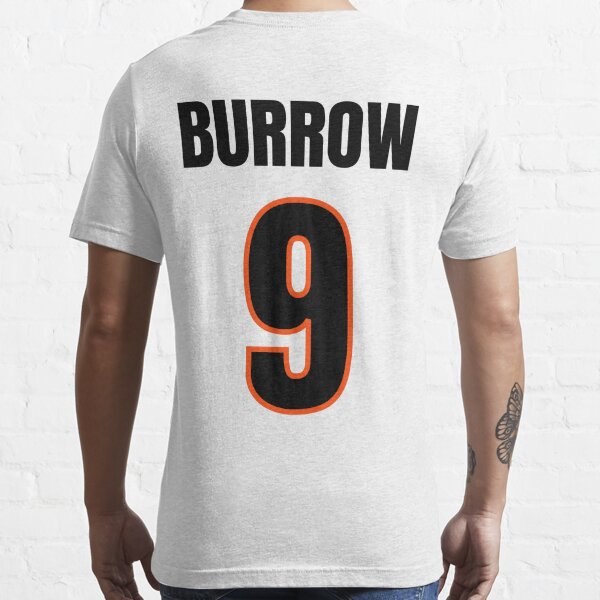 Joe Burrow Orange Bengals Jersey - #9 Baseball ¾ Sleeve T-Shirt for Sale  by djstagge
