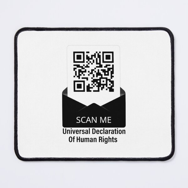 Item preview, Funny Universal Declaration of Human Rights QR Code designed and sold by Kitten2220.
