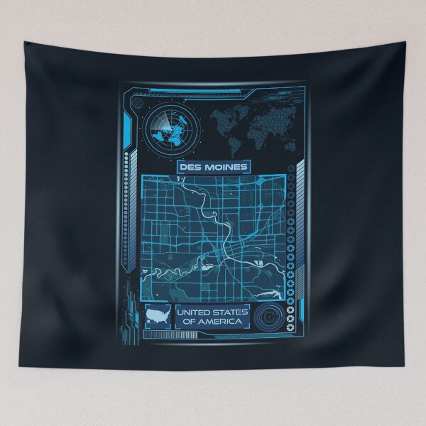 Item preview, DES MOINES MAP USA designed and sold by hatimelhag.