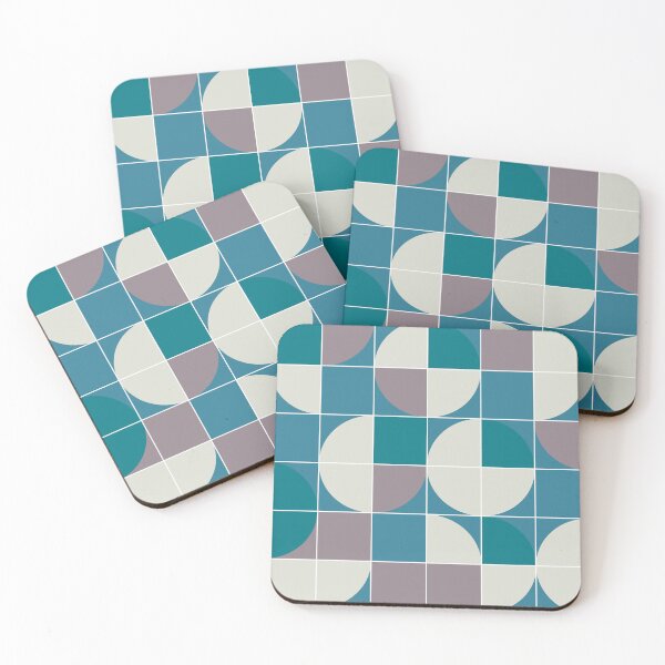 Item preview, Teal Green Sand Taupe Sage Retro Pattern designed and sold by Lubo Lubenov.