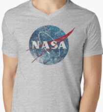 NASA Space Agency Ultra-Vintage V-Neck T-Shirt