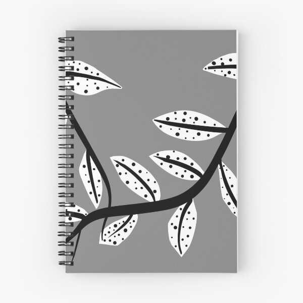 Item preview, Abstract Leaf Art Black And White On Gray  designed and sold by art64.