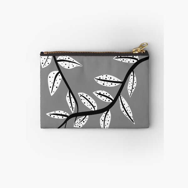 Item preview, Abstract Leaf Art Black And White On Gray  designed and sold by art64.