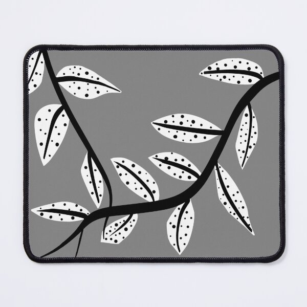 Item preview, Abstract Leaf Art Black And White On Gray  designed and sold by art64.