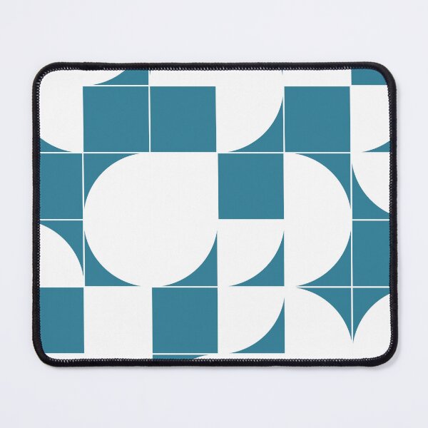 Item preview, Abstract Teal White Green Circle Square Pattern designed and sold by Lubo Lubenov.