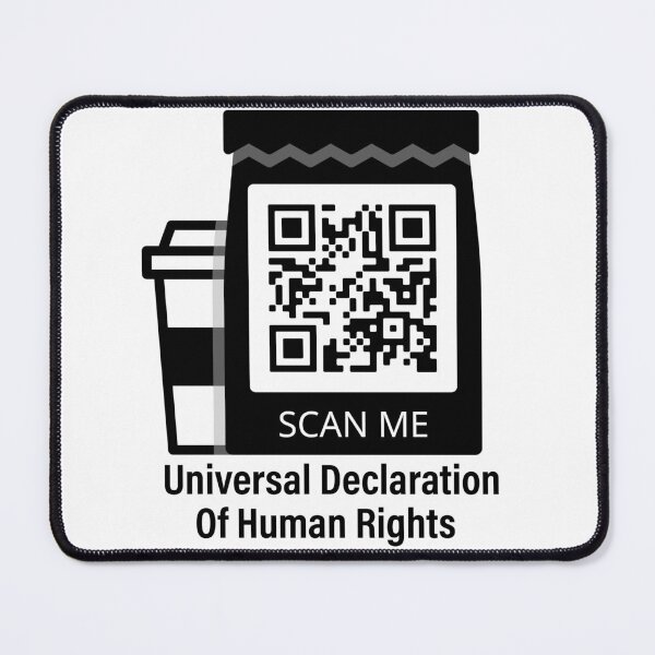 Item preview, Funny QR Code And Coffee Mug Universal Declaration of Human Rights designed and sold by Kitten2220.