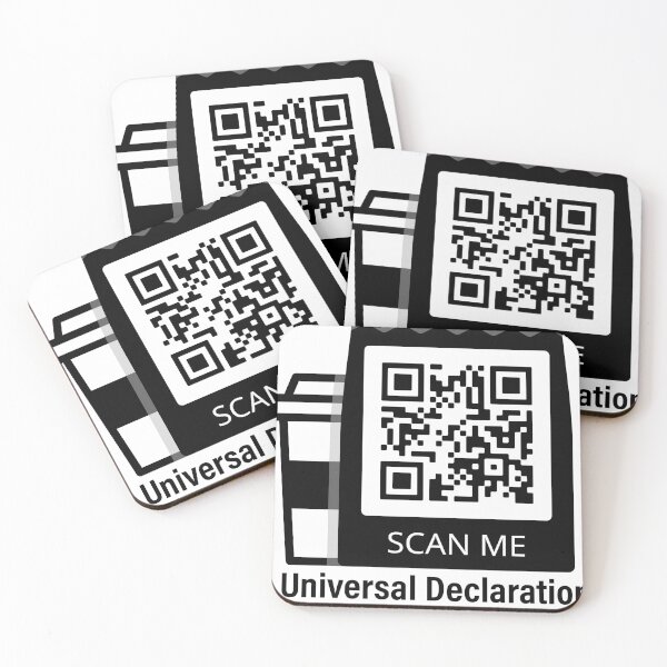 Item preview,  Funny QR Code And Coffee Mug  Universal Declaration of Human Rights  designed and sold by Kitten2220.