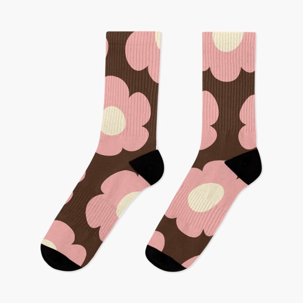 Item preview, Such Cute Flowers Retro Floral Pattern Brown Pink Cream designed and sold by kierkegaard.