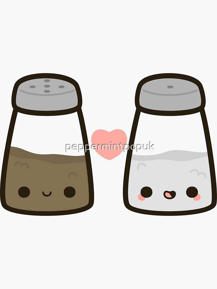 Cute Salt, Pepper, and Paprika Family Sticker for Sale by