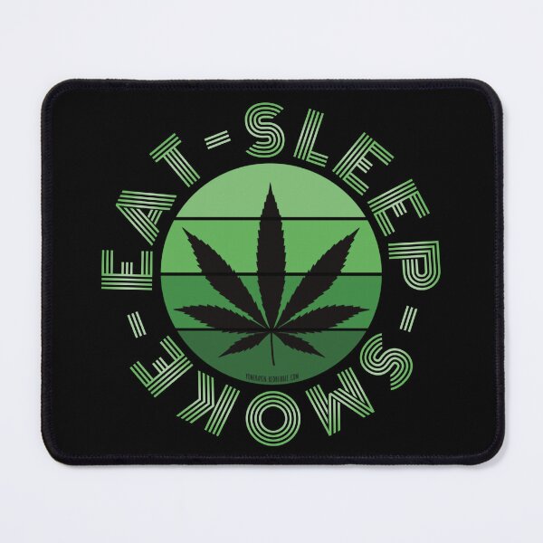 Item preview, Retro Vintage Sunset Green Pot leaf-eat sleep smoke repeat designed and sold by YomeHayin.