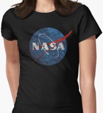 NASA Vintage Emblem Tailliertes T-Shirt für Frauen