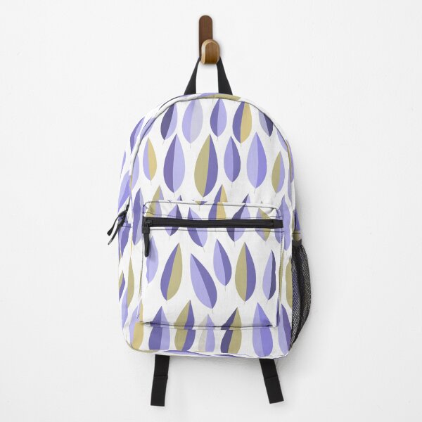 Item preview, Mid Mod Dancing Leaf Pattern in Very Peri tones on white designed and sold by Dominiquevari.