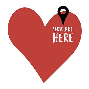 Artwork thumbnail, YOU ARE HERE (IN MY HEART) - Love Valentines Day quote by deificusArt