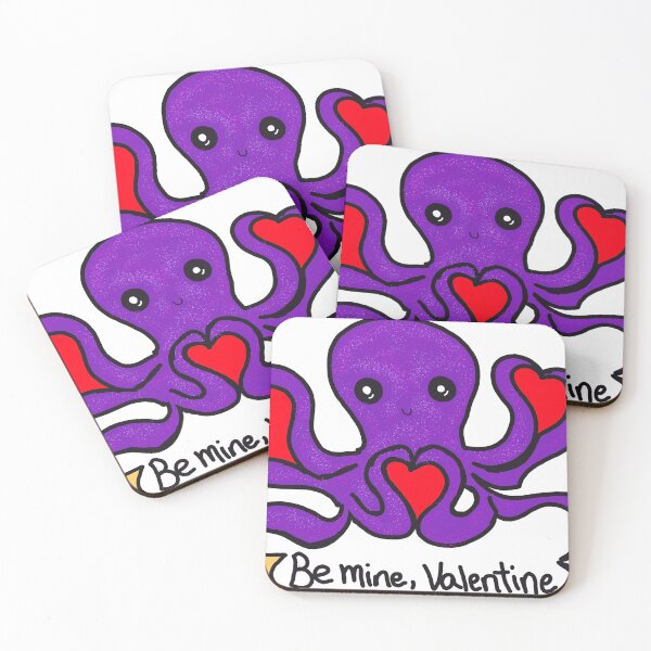 Item preview, Octopus Valentine designed and sold by EmberGlowPress.
