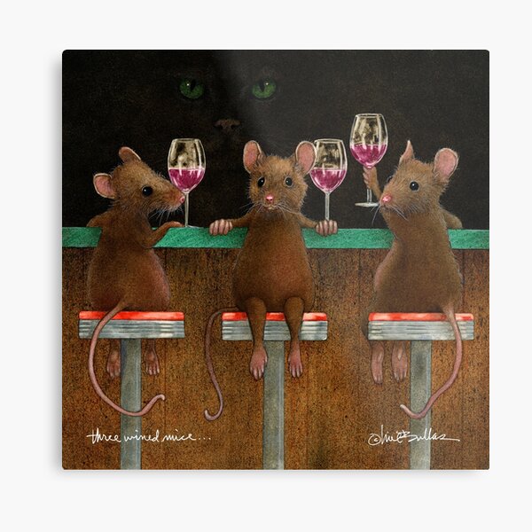 Will Bullas _ three wined mice... Metal Print