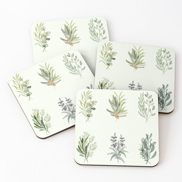 Item preview, Cottage Garden Herbs - Wildcrafting Woodland Watercolor Art designed and sold by SeasonsChange-.