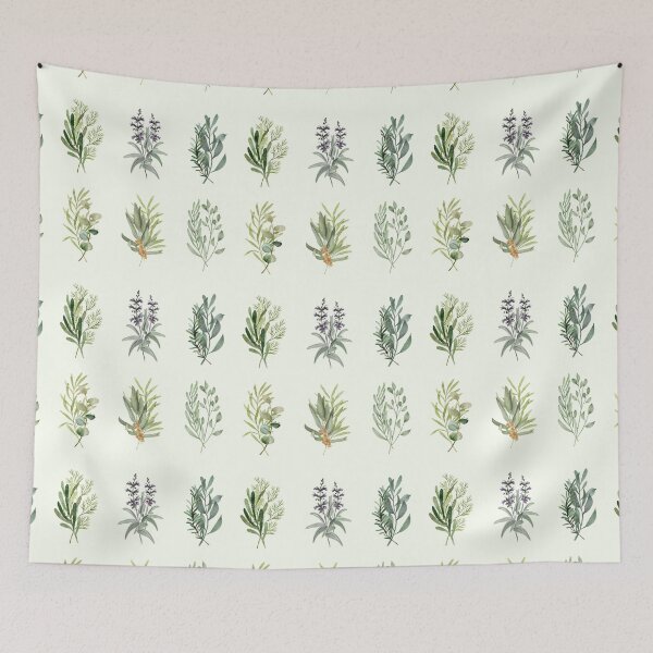 Item preview, Cottage Garden Herbs - Wildcrafting Woodland Watercolor Art designed and sold by SeasonsChange-.