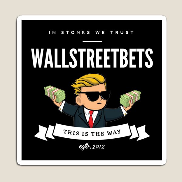 Item preview, Wallstreetbets Stonks (Black Square Cut) designed and sold by DesignsByER.